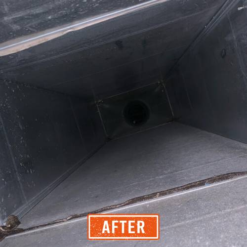 Example of clean air duct after professional cleaning services
