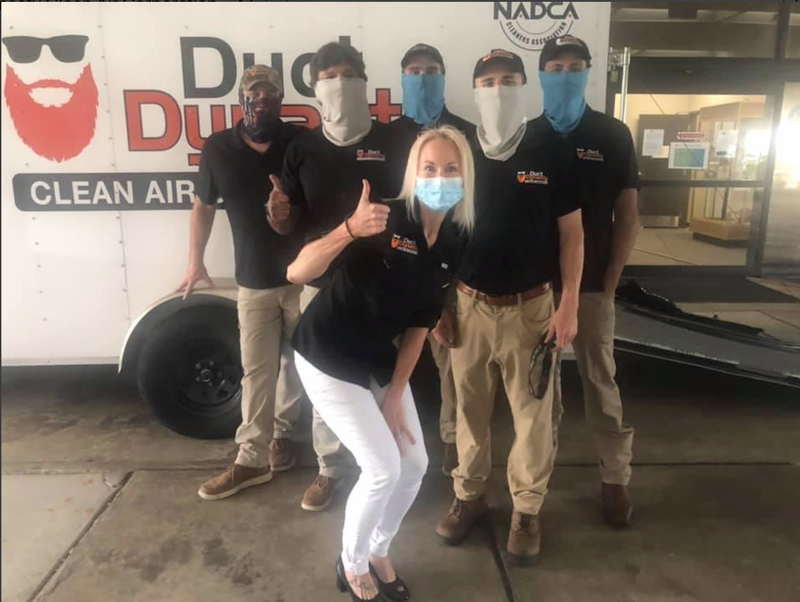 Air Duct Cleaning Team after a job well done